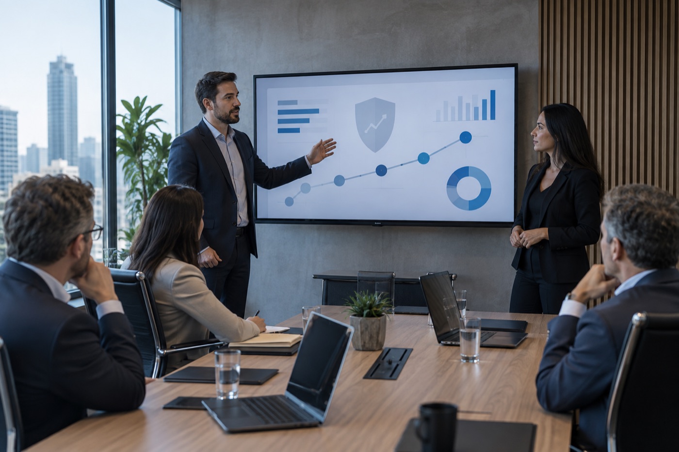 Consultor apresenta indicadores e plano de melhorias
